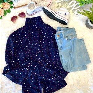 Leslie Fay Women’s Medium Polka-Dotted Shirt